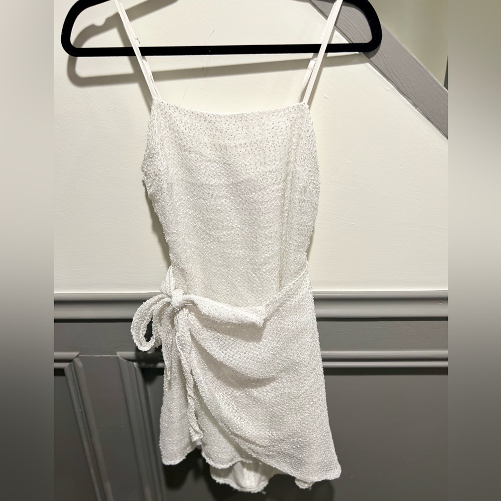 White Wrap Up Dress